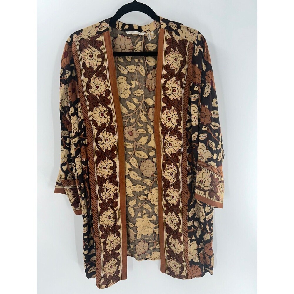 Women's Soft Surroundings Mara Topper Fall Leaves Cardigan Size M